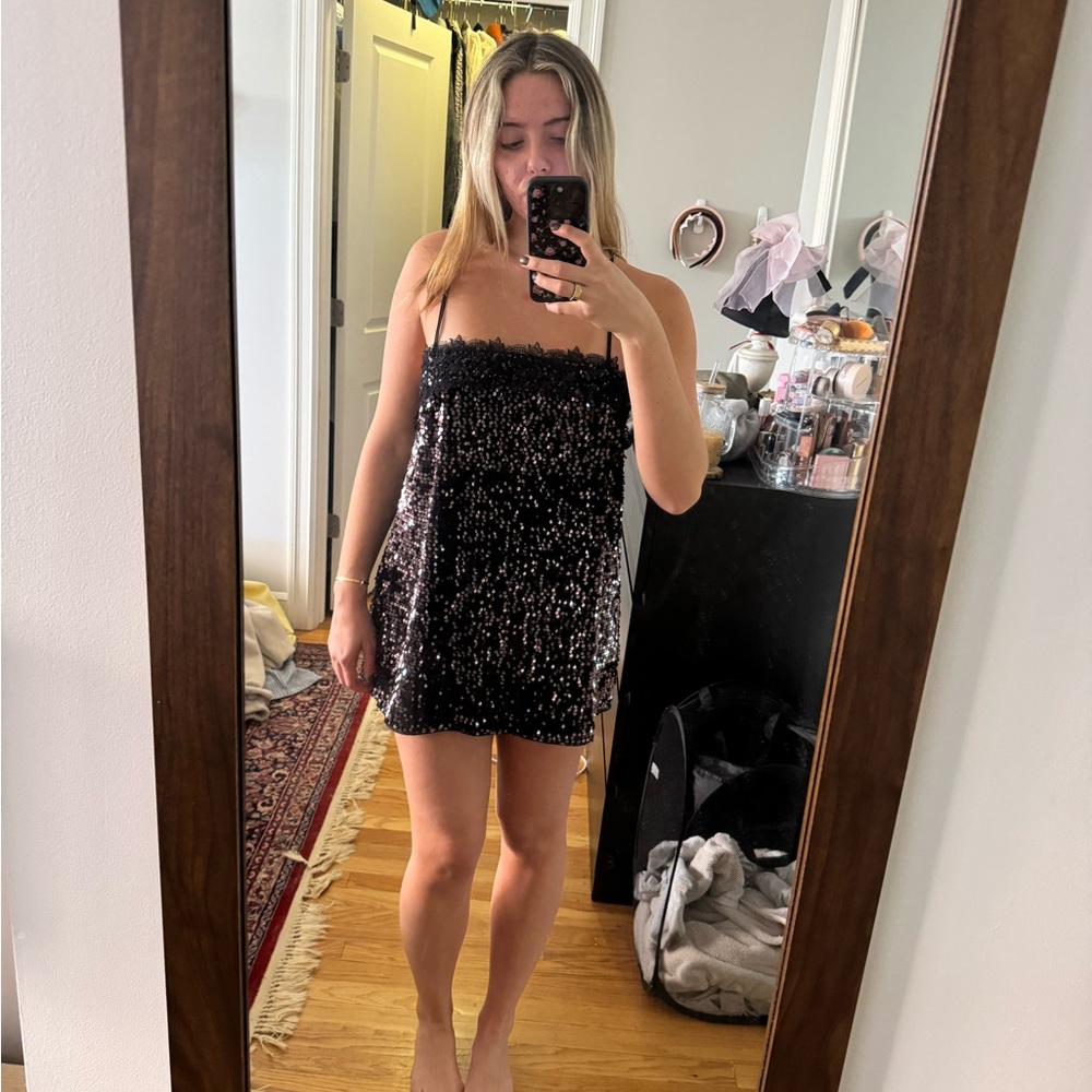 Free people sparkly shift dress size S